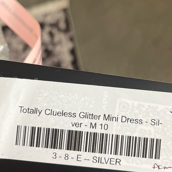 NWT Dressmezee TOTALLY CLUELESS GLITTER MINI DRESS - Picture 4 of 6